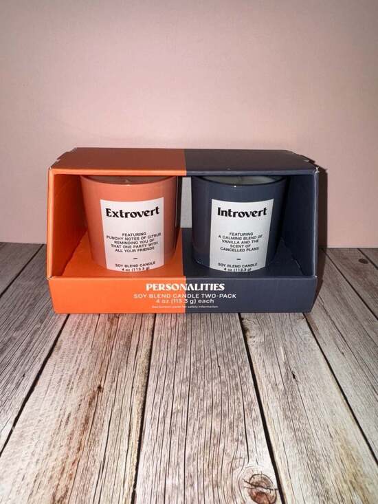 Room Essentials Other - Room Essentials Personalities Soy Blend Candle 2-Pack Introvert and Extrovert